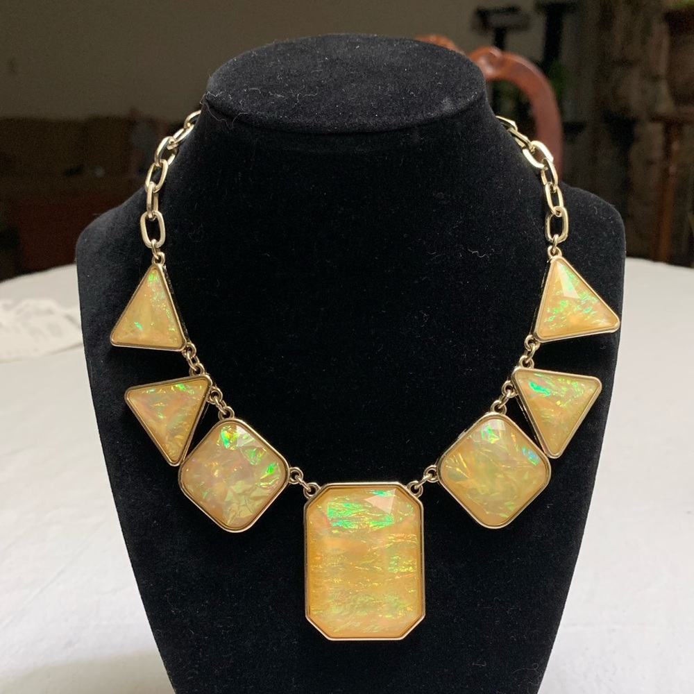 Costume Necklace Gold and Yellow Tones